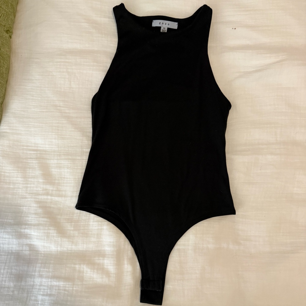 Black High Neck Bodysuit